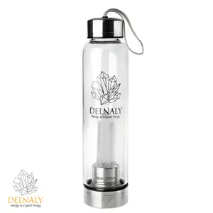 Delnaly Clear Quartz Crystal Elixir Bottle