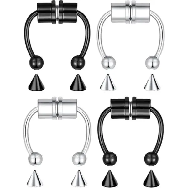 Fake Nose & Septum Rings – Clip-On, Hoop, Lip & Cartilage Piercing Jewelry for Women & Men