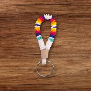 Authentic Beaded Keychain with Intricate Beadwork for Secure and Identifiable Keys Elegant Design for Everyday Use