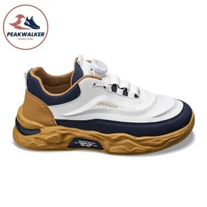 Men’s Rotary Buckle Running Shoes – All-Season Low-Top Trainers with EVA Cushioning and Anti-Slip Sole for Daily Comfort & Outdoor Activity