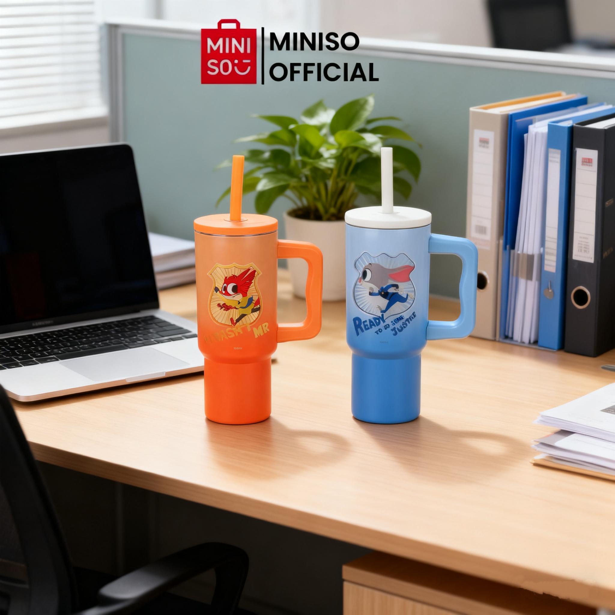 Disney Zootopia Steel Bottle Collection With Handle And Straw Durable Insulated Drinkware 720ML/24.35oz,Food-Grade Steel,Cold & Hot Retention,Cute Zootopia Prints,Holiday & Holiday Haul