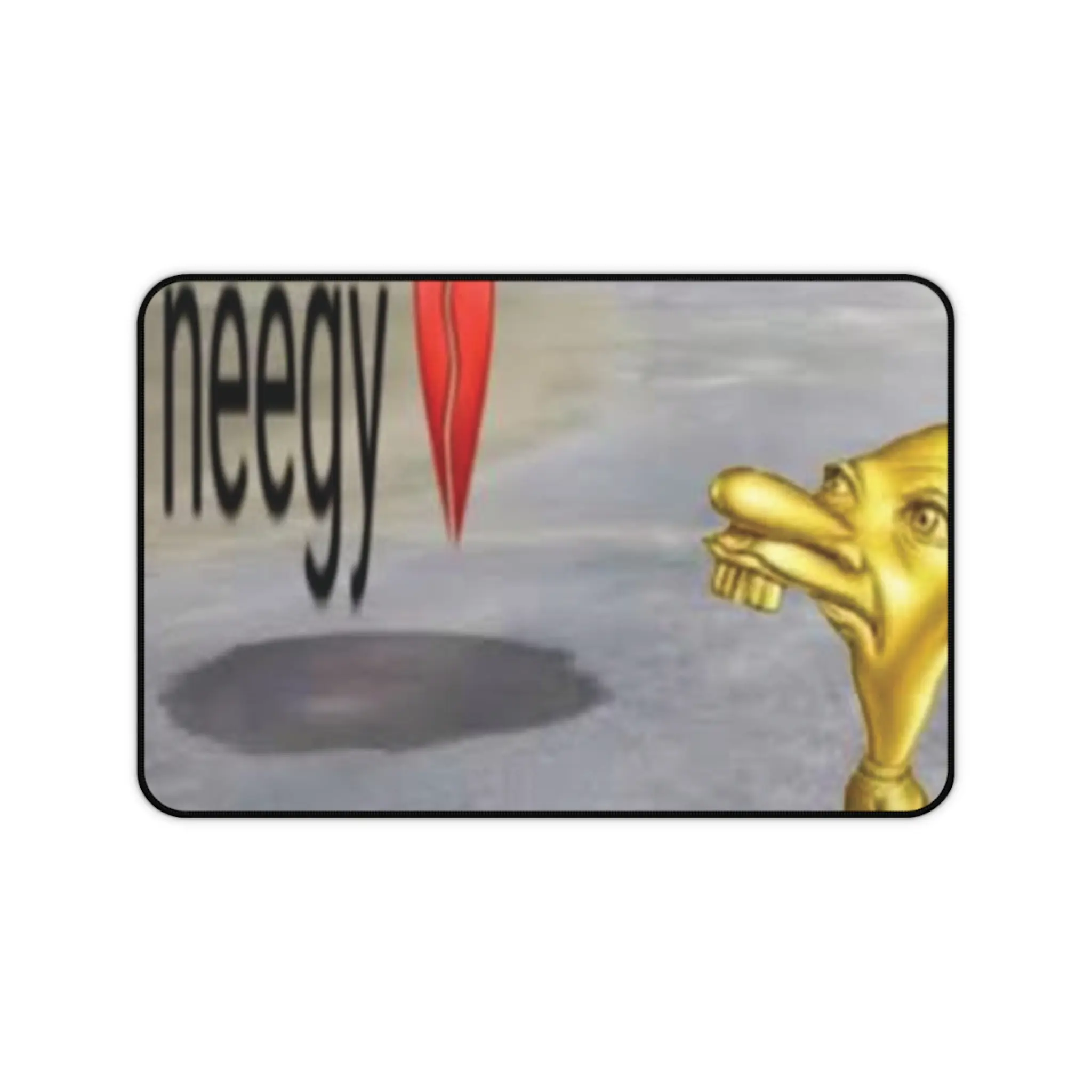 Neegy Meme Desk Mat – Golden Face Gaming Mouse Pad for Desk Setup