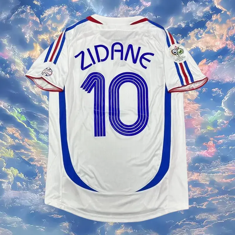 2006 France Zidane 10# Retro Short sleeve Soccer jersey