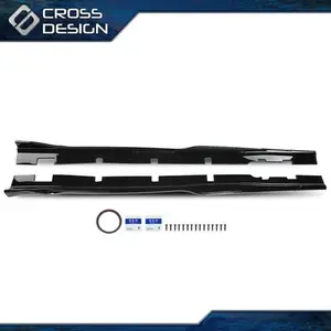 CROSSDESIGN Side Skirts Fit For 2015-2023 Dodge Charger Panel splitter Glossy Black Widebody