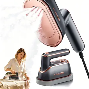 A PLUS MAX Newest 2-in-1 Steam Iron & Clothes Steamer - Handheld Portable Garment Wrinkle Remover, Fast Heat-Up, Large Soleplate, 150ml Water Tank - Lightweight for Home, Travel, and Office Use