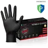PROMEDIX P Thick 6mil Nitrile Cleaning Gloves, 100-Count Black Disposable Waterproof Gloves, Latex-Free, Powder-Free, Abrasion-Resist, Tear-Resistant, Touchscreen-Compatible, No Irritants for Auto Repair, Kitchen Use, Tear-Resistant For Tough Jobs