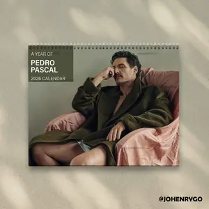 Pedro Pascal 2026 Calendar - Daddy Joel Miller, dinDjarin |  Home Decor, Office Decor - T.LOU Fan Gift, Unique Holiday Gift