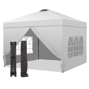 GDY 10×10 Pop-up Canopy Tent Easy Setup Instant Slant Leg Portable Gazebo Canopy Outdoor With Carrying Bag