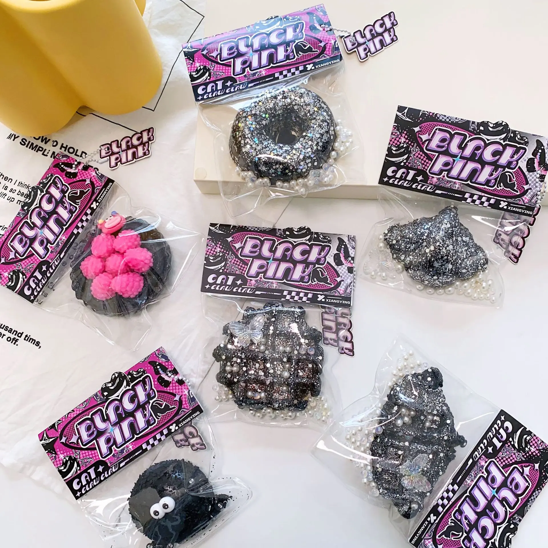 Rumilife Super Soft Pink & Black Cat Paw Squishy Stress Relief Toy – Ultimate Stress Buster