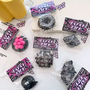 Rumilife Super Soft Pink & Black Cat Paw Squishy Stress Relief Toy – Ultimate Stress Buster