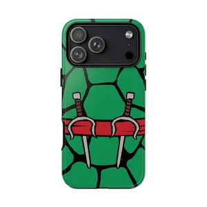 Teenage Mutant Ninja Turtles Raphael Glossy Tough iPhone Case| 100% Polycarbonate + TPU for iPhone 7–17 Pro Max