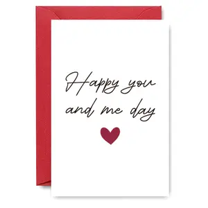 Happy You and Me Day Greeting Card, 1/3/50pcs Heart-warming Celebration Greeting Card, Perfect for Anniversaries, Special Days, Valentine's Day