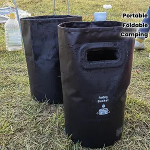 20L Collapsible Bucket with Handle 5 Gallon Portable Collapsible Folding Bucket Foldable Water Container for Camping Hiking Fishing Car Washing Camping Accessories