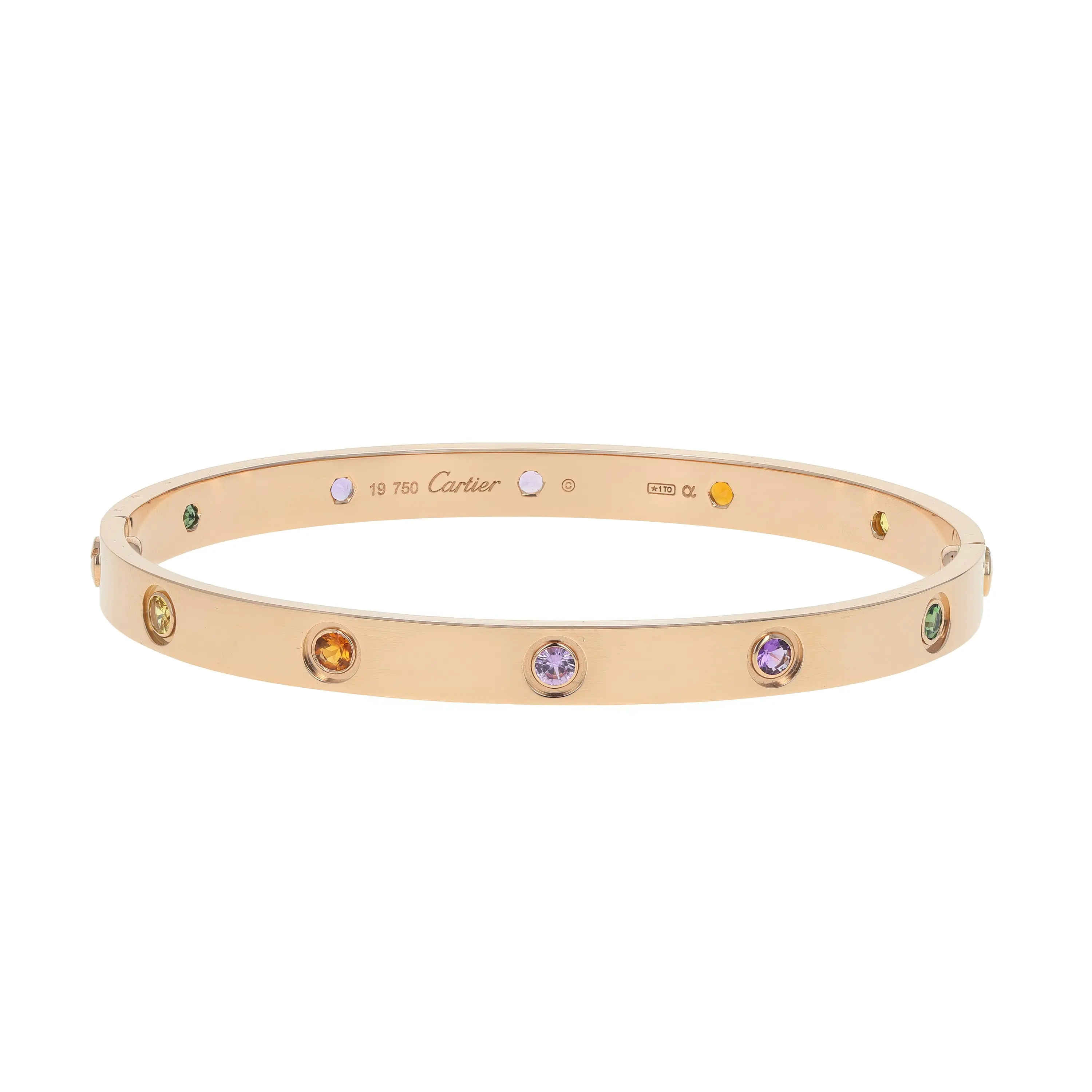 Pre-owned Cartier Love Bangle Bracelet Size 19