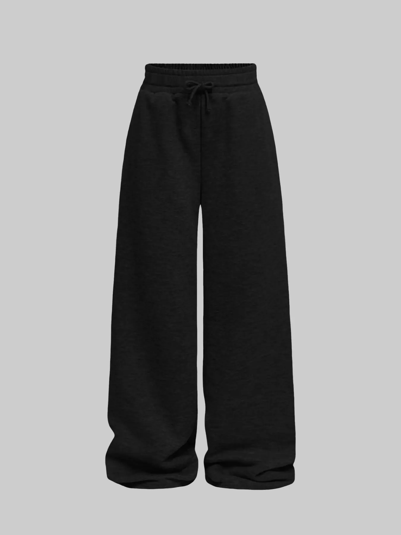 Women's Solid Color Wide Leg Sweatpants with Drawstring Waist, Loose Drawstring Sweatpants, Breathable Outdoor Running Pants for All Seasons, Fitness and Commuting Wear, Breathable Athletic Bottoms, Athleisure Pants