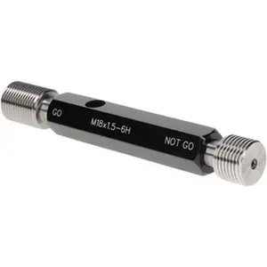 SPI Plug Thread Gage: M18x1.5 Thread, 6H Class, Double End, Go & No Go Handle Included 37-200-3