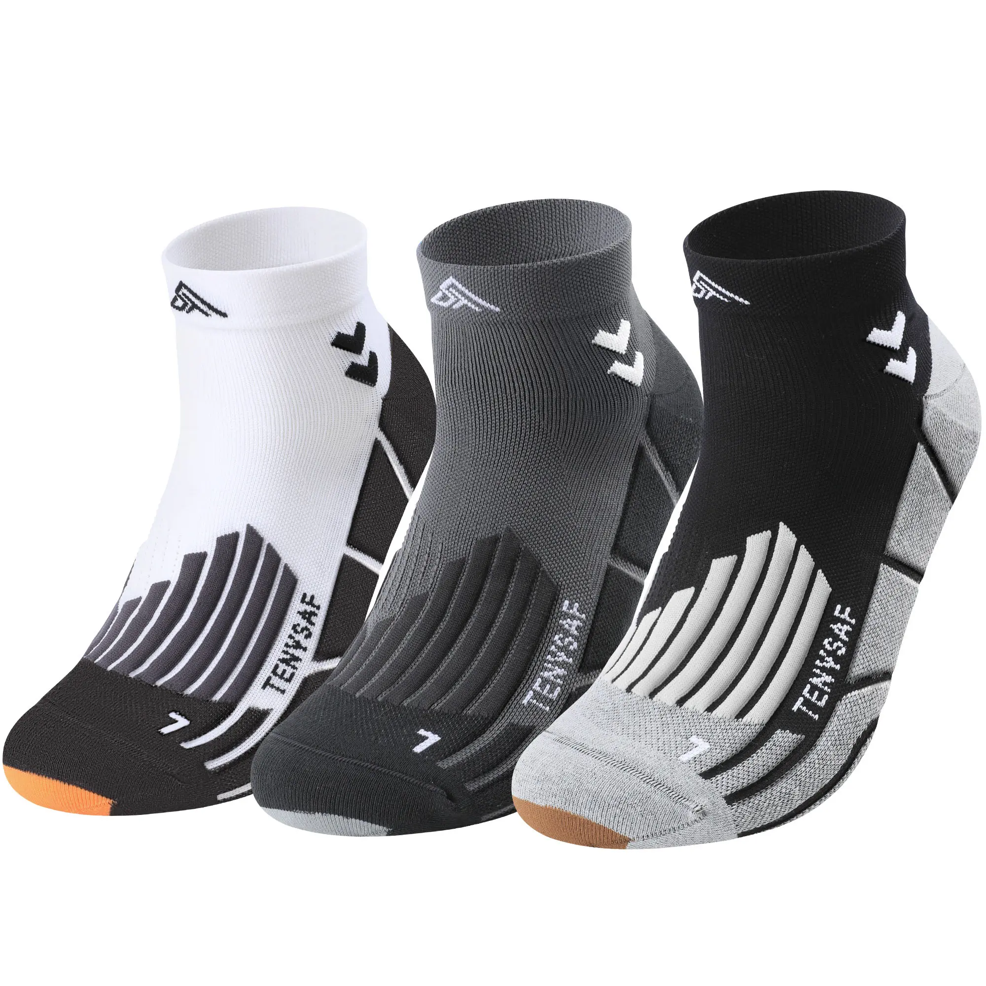 TENYSAF Premium Compression Running Socks for Men & Women, Cushioned Athletic Ankle Socks with Arch Support, Breathable Performance Sports Socks for Hiking, Basketball, Cycling & Gym 2024MXSB