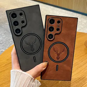 【Freeship】MagSafe Magnetic Slim Leather Case For Samsung Galaxy S25 S24 S23 Ultra Plus S22 S21