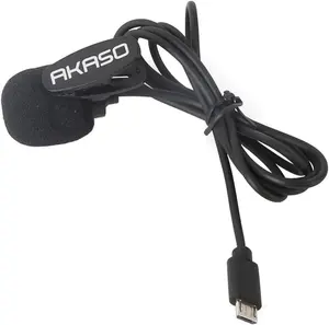AKASO External Microphone EK7000/ EK7000 Pro/Brave 4 Pro/Brave 7 / V50X/Brave 8 Lite/Brave 8 Action Camera Only (Micro USB/Type-C Port)