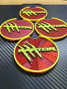 Glow in the Dark Coasters (Set of 2) | Glow in the Dark | Fits F-150 Raptor, Bronco Raptor, Ranger Raptor | Custom Truck Interior