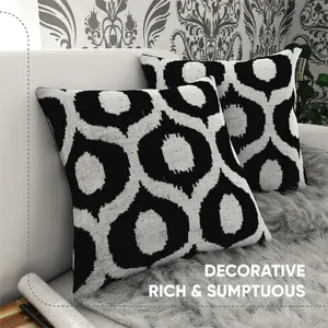 Canvello Black Pillows For Couch - 18x18 | Set of 2 |