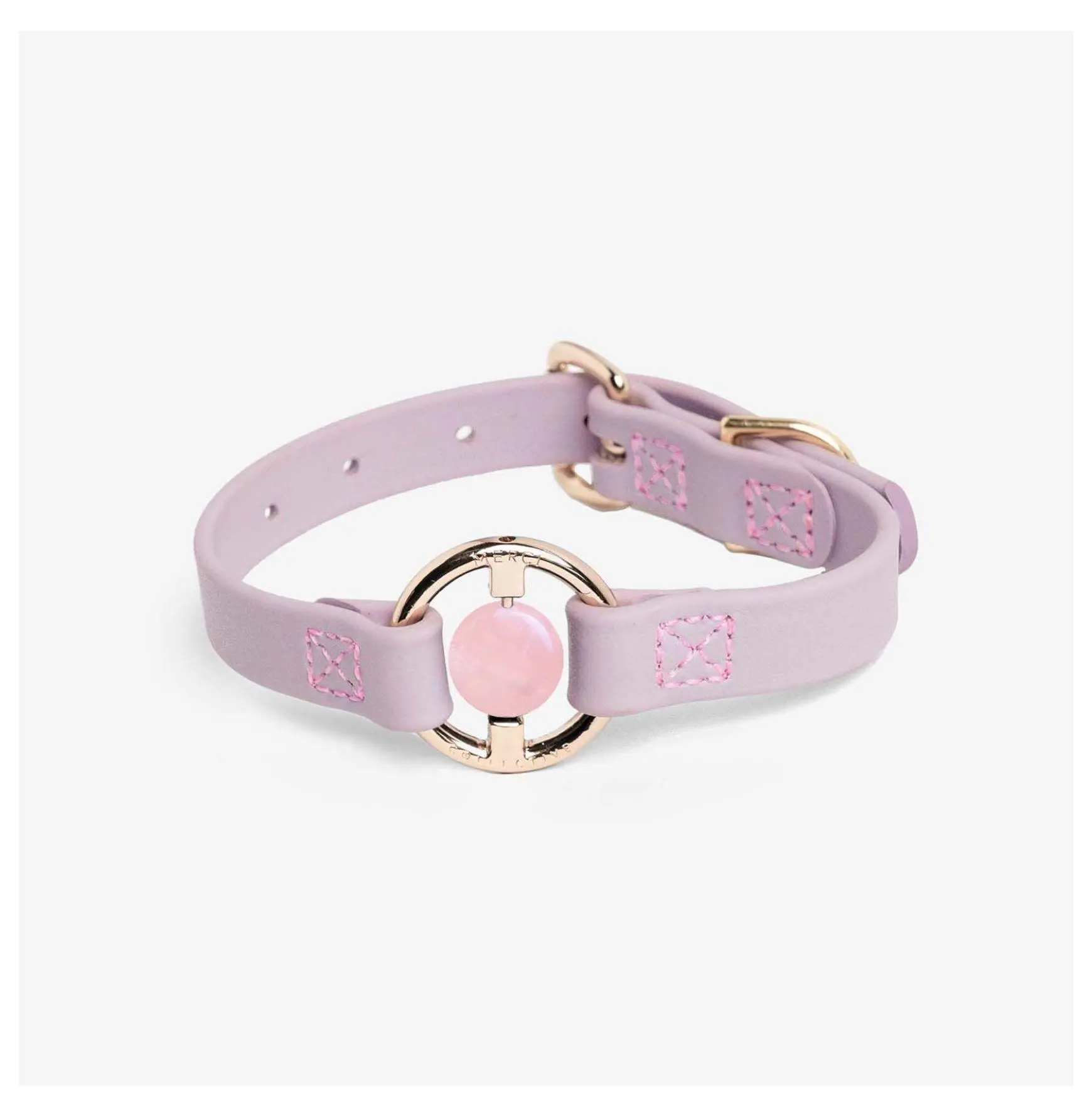 Crystal-Embedded Adjustable Dog Collar - Waterproof Biothane, Durable, Odor-Proof for Small, Medium, Large Dogs & Puppies - Lilac Haze, Adjustable Collars