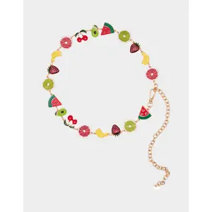 Betsey Johnson FRUIT CHAIN BELT MULTI