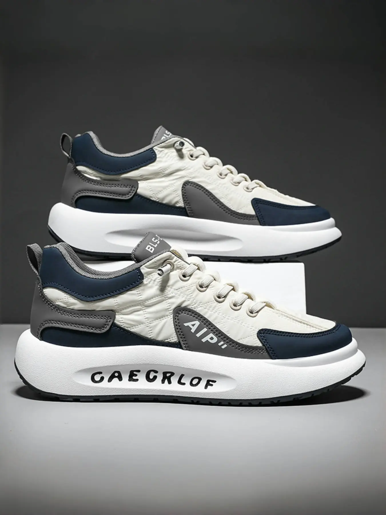 Men's Breathable Comfortable Sports Shoes, Korean Style Versatile Sneakers, Thick Sole Casual Platform Shoes for Students