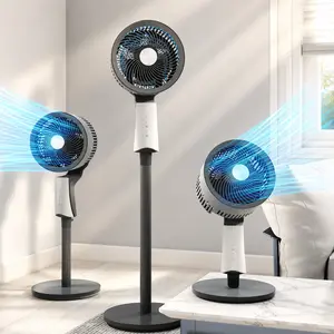 TMWINGS Silent Pedestal Fan, 3D 120° Vertical & Horizontal Oscillating Standing Fan with Remote, 32 Speeds, 3 Modes Air Circulator, 12H Timer, LED Indicator Light, Portable for Bedroom & Living Room, Silent Fan