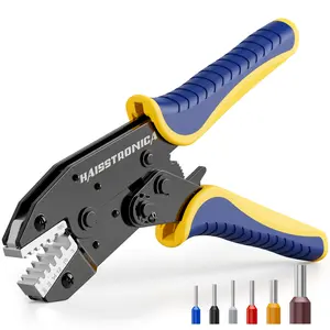 haisstronica ferrule Crimping Tool,24-8 AWG Sleeves Ferrule Ratchet Wire Crimping Tool,Father's Day Gift