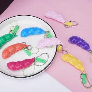 Squeeze Bean Keychain Stress Relief Toy, Pea Pod Sensory Stress Relief Toy, Peanut Stress Relief Toy, Stress Relief Toy, Party Gift, Birthday Gift