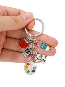 Creative Stationery Keychain, Artistic Backpack Accessory, Mini Drawing Tool Holder, Perfect for Artists, Students, and Stationery Lovers, Pencil Keychains