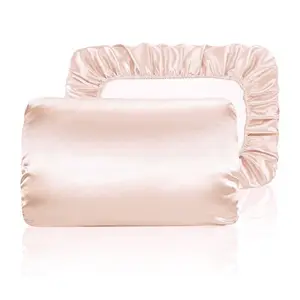 Silky Satin Pillowcases Set of 2, Protects Hair & Skin, Elastic Fit, Smooth Texture, Ideal for Sleeping Comfortably, Silk Bed Sheets