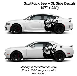 Dodge Challenger & Charger  Scatpack Rear Side Decal Kit (Left & Right Pair) – XL Vinyl Car Stickers for Scatpack, 392 Models – Weatherproof, UV-Resistant, Fade-Resistant, Easy Apply Muscle Car Exterior Mod