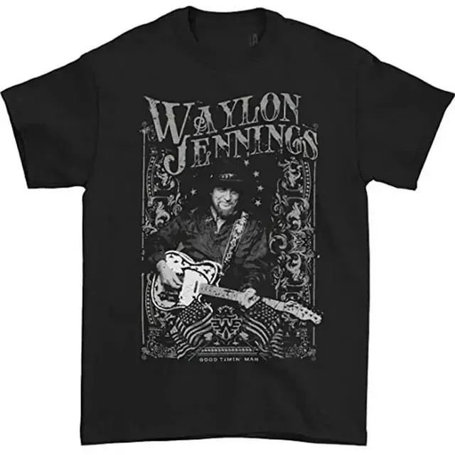 Waylon Jennings T shirt, Black Retro Unisex Shirt For Unisex