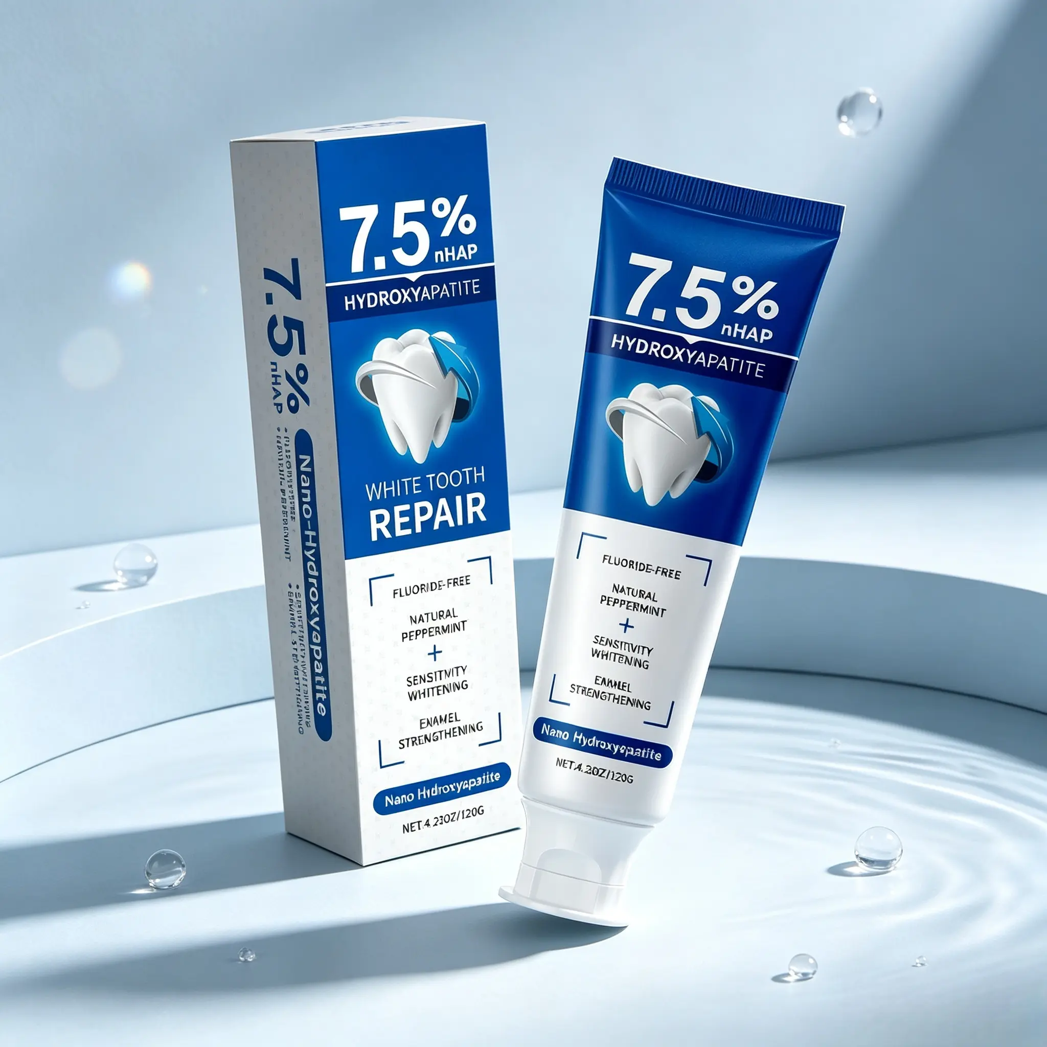 Hydroxyapatite Toothpaste for Enamel Repair & Teeth Whitening Refreshing Flavor Fluoride-Free 4.23oz Gentle Formula for Sensitive Teeth Care summervibes