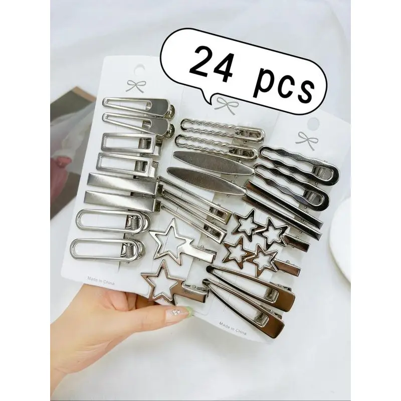 Cute Star Hair Clips Barrettes for Women & Girls – Y2K Star-Shaped Hair Accessories, Minimalist Daily Wear Hair Clips, Casual Trendy Hair Barrette, Perfect Gift for Valentine’s Day & Birthday