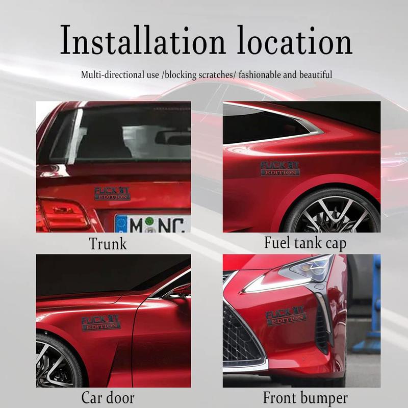 It Edition Emblem Car Exterior Emblems Badge 3d Sticker Decal Fuck-it Fender Truck Replacement Fit For All Cars It Edition Emblem Car Exterior Emblems Badge 3d Sticker Decal Fuck-it Fender Truck Replacement Fit For All Cars
