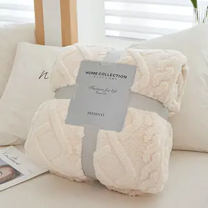 Thickened Solid Color Velvet Blanket, Soft Comfortable Throw for Air-Conditioned Rooms & Travel, Perfect Home Office Bedding Decor Gift, Soft Blankets, Soft Fluffy Blanket