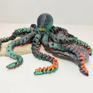 Articulated Lava Kraken Octopus – Flexi 3D Printed Figure Fidget