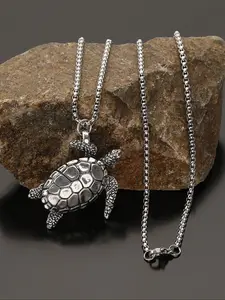 Viking Vintage Turtle Pendant Necklace, Fashion Trendy Sea Turtle Charm, Versatile Party Accessory, Valentine's Day Gift, Exquisite Jewelry Gift