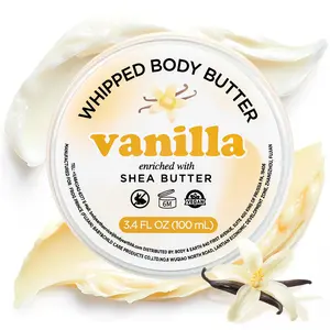 puresoak bath Vanilla Whipped Body Butter for Vanilla Scent Whipped Body Butter for Women, Body Butter for Dry Skin, Gentle Hydration with Long Lasting Moisture 3.4 floz