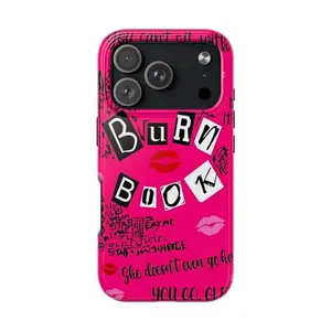 Pink Burn Book Tough Phone Case 17 16 15 14 13 12 11 Pro Max