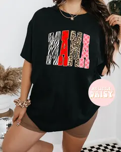 comfort colors colored zebra and leopard print mama graphic tee