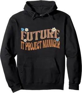 Melanated Afro Future IT Project Manager Pullover Hoodie