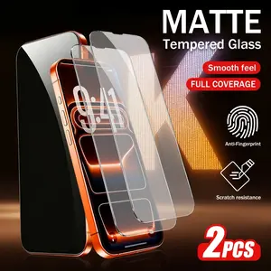 2 Matte Tempered Glass Protective Screen Protectors, Compatible with iPhone 17/air/pro/max/16/15/14/13/12/11/XS/max/XR, Full Coverage, 9h Hardness, Anti-Scratch, Anti-Fingerprint