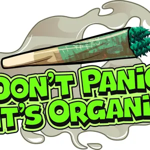 don't panic its organic sticker