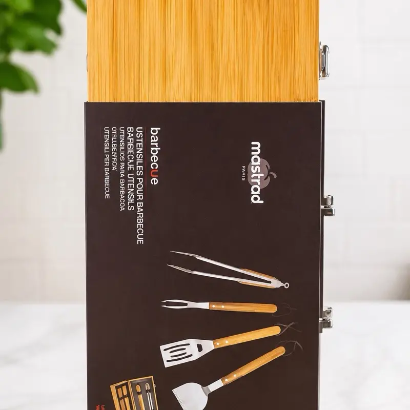 Mastrad BBQ Toolset Box 4 Piece - Essential Grilling Tools for Perfect BBQ Experiences