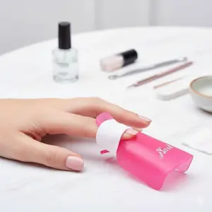 UV Gel Soak Off Clip Set, 4 Spring Bow Design Anti-Leak Quick Removal Tool for All Nail Sizes. Chemical Resistant PP, Non-Slip Grip & Splash Guard. 10-Finger Fast Soak Off, Salon & DIY Gel Remover with Dust-Proof Case.