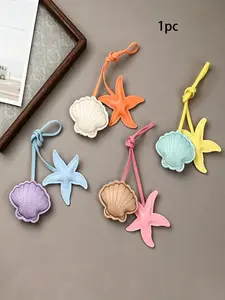 Seashell & Starfish Bag Charm Multiple Colors Available Secure Stitching Niche & Sophisticated Style Simple And Versatile Stylish And Cute Wear-Resistant And Fade-Resistant For Bags, Keys, And Earphone Cases